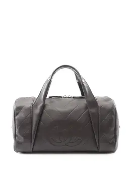Chanel 2005-2006 CC Chevron Quilted Lambskin boston bag 31848764