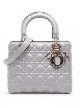 Christian Dior 2017 Medium Pearlescent Lambskin Cannage Lady Dior satchel 31836934