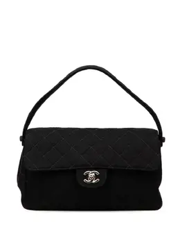 Chanel 1996-1997 Medium CC Quilted Jersey Double Sided Flap handbag 31836611
