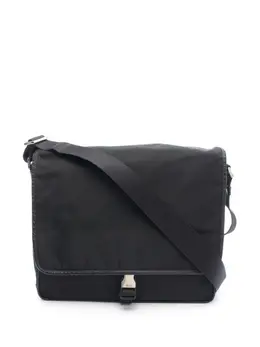 Prada 2000-2013 Saffiano Trimmed Tessuto Buckle Messenger Bag crossbody bag 31853805