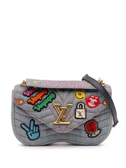 Louis Vuitton 2018 Limited Edition Denim Patches New Wave Chain MM satchel 31840871