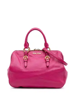 Miu Miu 2010-2025 Goatskin Madras Leather satchel 31849671