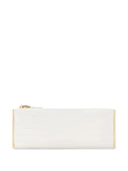 Elisabetta Franchi crocodile-effect zip clutch 30697027