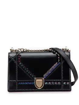 Christian Dior 2016 Medium Calfskin Crystal Embroidered Diorama Flap crossbody bag 31837925