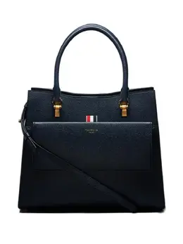 Сумка-тоут из зернистой кожи Thom Browne, синий 26655394 | синий