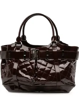 Burberry 2000-2017 Large Quilted Patent Beaton tote bag 31836896