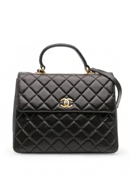 Chanel 2015-2016 Large Lambskin Trendy CC Top Handle Flap satchel 31838100