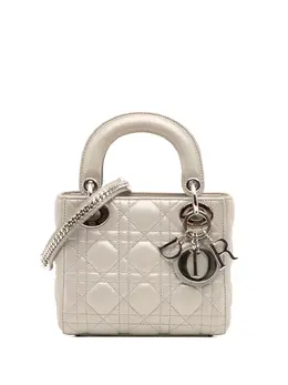 Christian Dior 2015 Mini Iridescent Lambskin Cannage Lady Dior satchel 31840889