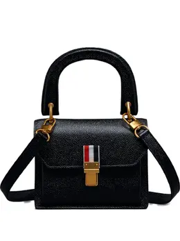 Сумка-шоппер из зернистой кожи Thom Browne, черный 19423233 | черный