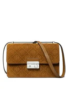 Tory Burch monogram suede shoulder bag 31582104