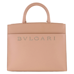 Bvlgari Leather Logo Tote Bag 291653