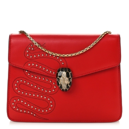 Bvlgari Serpenti Forever Studded Flap Shoulder Bag 286084