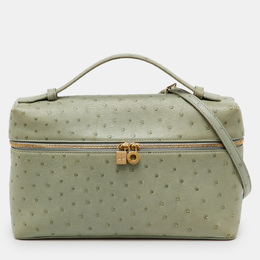 Loro Piana Mint Green Ostrich Extra Pocket L27 Bag 1203806