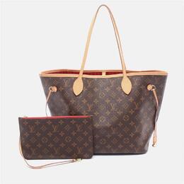 Louis Vuitton Neverfull Mm Tote Bag Monogram Canvas Brown Cerise 1203613