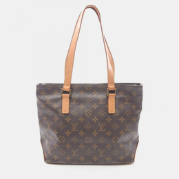 Louis Vuitton Cavas Piano Shoulder Tote Bag Monogram Canvas Brown 1203541