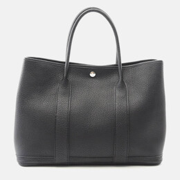 Hermes Garden Party Black Negonda Leather Tote PM 1203506