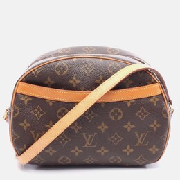 Louis Vuitton Blois Shoulder Bag Monogram Canvas Leather Brown 1203592