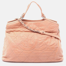 Chanel Wild Stitch Coco CC Pink Suede Chain Shoulder Bag 1203432