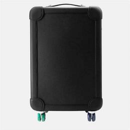 Hermes Rolling Mobility Suitcase Black Taurillon Clemence Leather Travel Bag 1203144