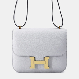 Hermes Constance Mini Bleu Glacier Epsom Leather Shoulder Bag 1203170