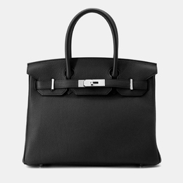 Hermes Birkin 30 Black Togo Leather Tote Bag 1203146