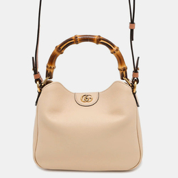 Gucci Diana Small Beige Leather Bamboo Shoulder Bag 1203107