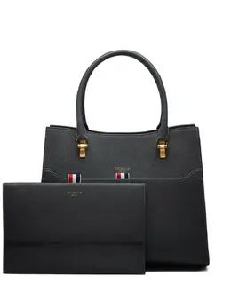 Thom Browne large leather clasp tote bag 26654697