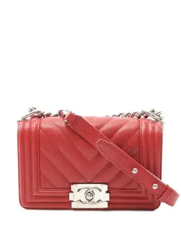 Chanel 2019 Small Chevron Caviar Boy Flap crossbody bag 31856689