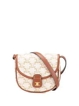 Celine 2002 Mini Triomphe Coated Canvas Besace crossbody bag 31855402
