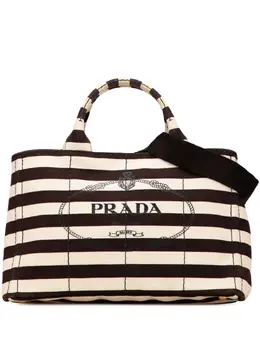 Prada 2013-2025 Canvas Canapa Righe Striped satchel 31855371