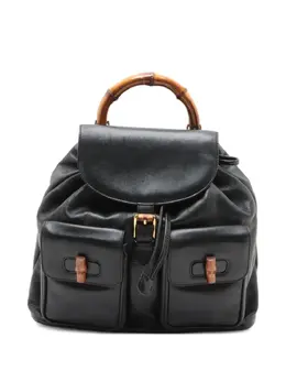 Gucci 2000-2020s Bamboo leather backpack 31851329