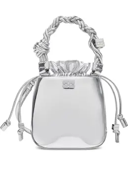 Ganni mini Bou twisted-handle bucket bag 31244580