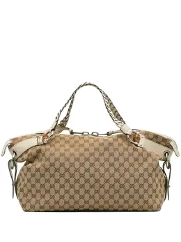 Gucci 2016-2025 Medium GG Canvas Bamboo Bar tote bag 31858747