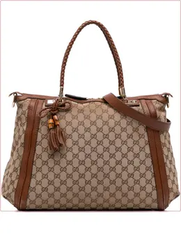 Gucci 2016-2025 Large GG Canvas Bella satchel 31858379