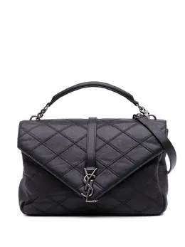 Saint Laurent 2017 Large Quilted Diamond Calfskin Monogram College satchel 31859596