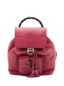 Gucci 2000-2020 bamboo-handle drawstring backpack 31851327