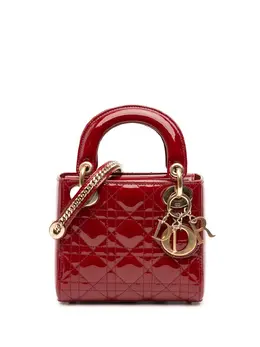 Christian Dior 2017 Mini Patent Cannage Lady Dior satchel 31858659