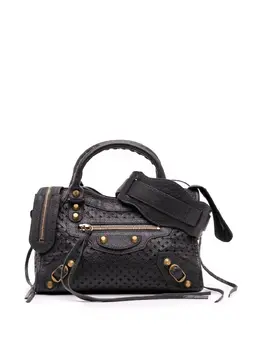 Balenciaga 2018 Mini Lambskin Motocross Stadio Laser Cut Cross Classic City satchel 31857195