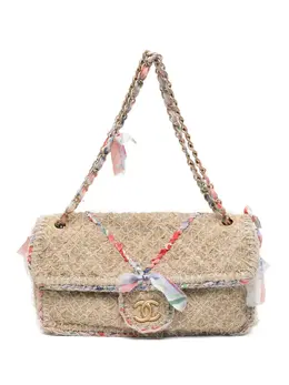 Chanel 2010 CC Straw Flap shoulder bag 31722296