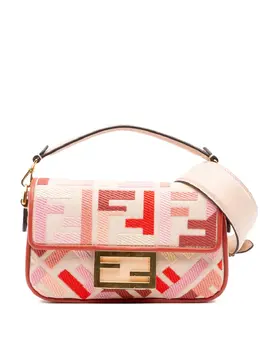 Fendi 2000-2010 Mini Zucca Embroidered Baguette satchel 31858357