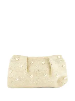 Sensi Studio mini seashell-sisal clutch bag 30196183