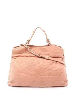 Chanel 2012 Large CC Quilted Suede Sea Hit Tote satchel 31856734