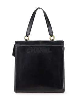 Chanel 1997-1999 Lambskin Embroidered Logo tote bag 31859205