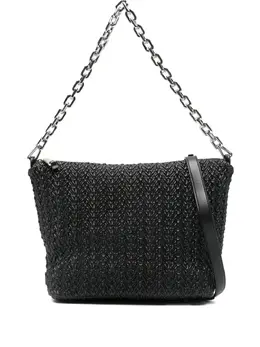 Emporio Armani chain-strap woven shouler bag 31754410