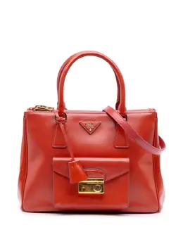 Prada 2010-2025 Saffiano Vernice Front Pocket Galleria Double Zip satchel 31857178
