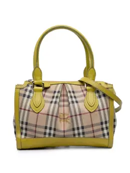 Burberry 2023-2025 Haymarket Check Coated Canvas Pilgrim satchel 31857192