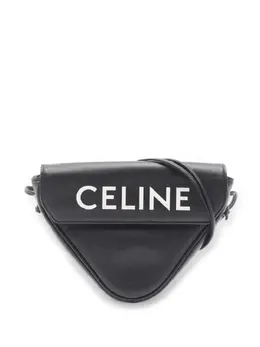 Celine 2020 Smooth Calfskin Logo Triangle crossbody bag 31855850
