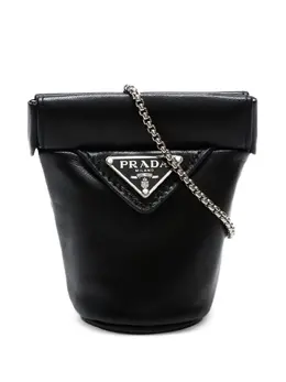 Prada 2020s logo-plaque mini clutch bag 31837403
