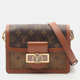 Louis Vuitton Dauphine Mini Shoulder Bag Coated Canvas And Leather Monogram Reverse Brown Beige 1204339
