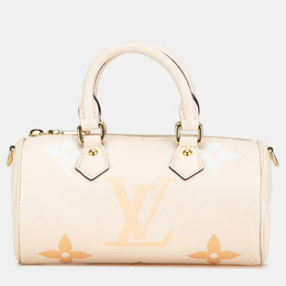 Louis Vuitton Monogram Empreinte Papillon Bb Handbag Shoulder Bag Creme Saffron Grained Calf Leather 1204333